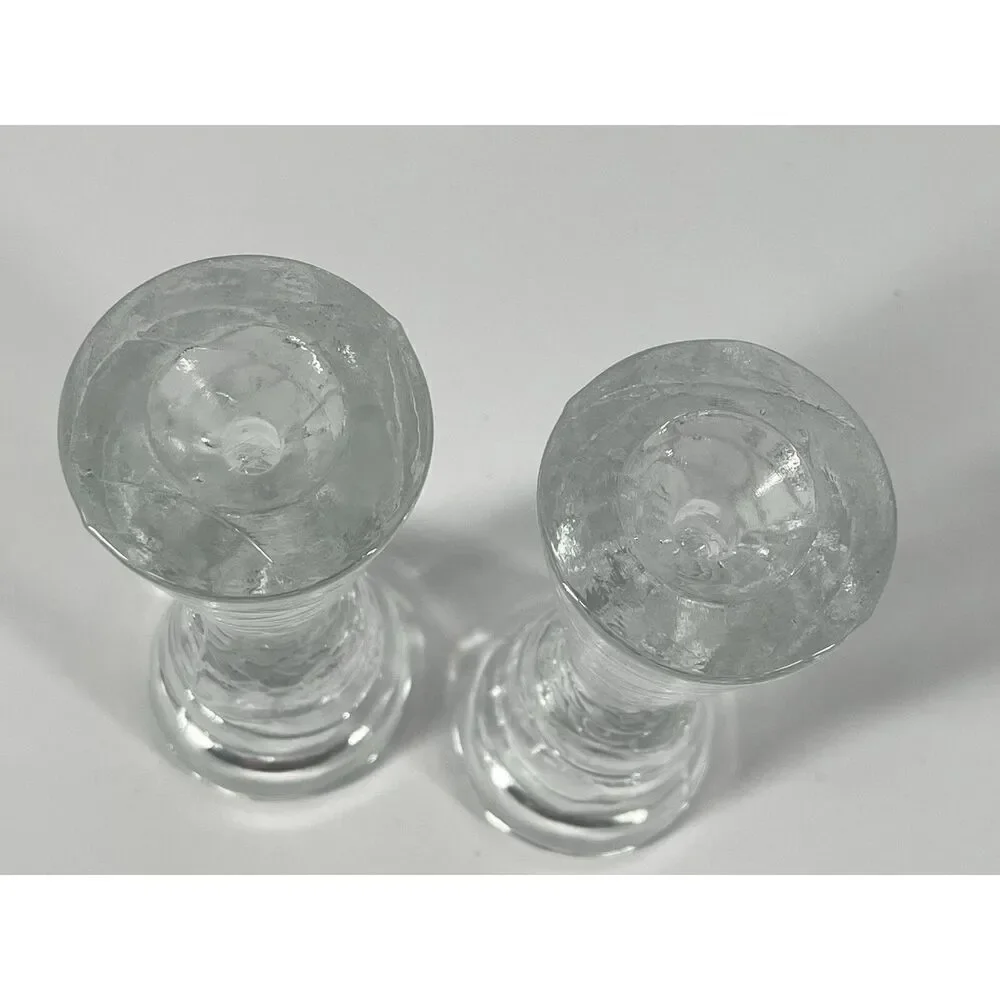 MCM Iittala Hourglass Cone Arkipelago Candle Holders Sarpaneva 5.5” Set Of 2